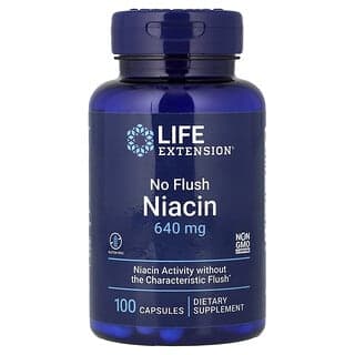 Life Extension, 無潮紅煙鹼酸膠囊,640 毫克,100 粒膠囊