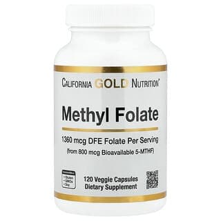 California Gold Nutrition, 甲基葉酸和維生素 C,120 粒素食膠囊