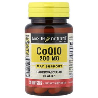 Mason Natural, 輔酶 Q10,200 毫克,30 粒軟膠囊