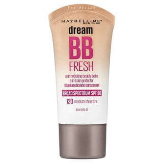 Maybelline, Dream BB Fresh,保濕型美膚霜,SPF 30,120 中調薄透色,1 液量盎司(30 毫升)