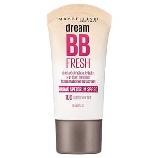 Maybelline, Dream BB Fresh,保濕型美膚霜,SPF 30,110 淺調薄透色,1 液量盎司(30 毫升)