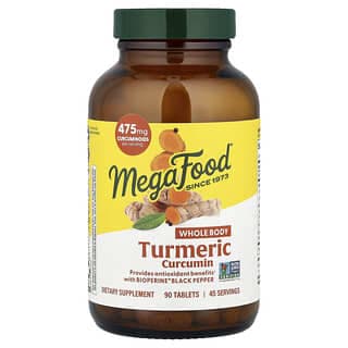 MegaFood, 薑黃素片,90 片