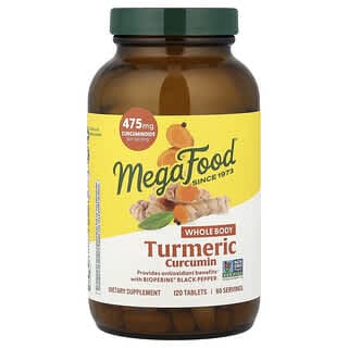 MegaFood, 特強型姜黃素,全身,120 片