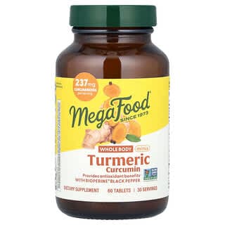 MegaFood, 薑黃素全身支援迷你片,60 片