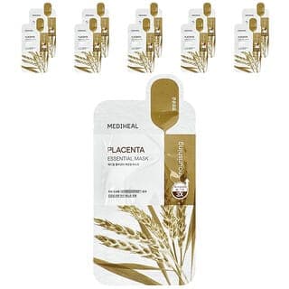 MEDIHEAL, Placenta,必需美容面膜,10 片,每片 0.81 液量盎司(24 毫升)