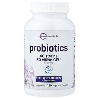 Micro Ingredients, 益生菌,120 粒素食膠囊