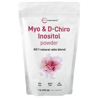 Micro Ingredients, Myo-肌醇和 D-手性肌醇粉,1 磅(454 克)
