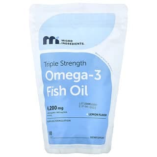 Micro Ingredients, Omega-3 魚油,檸檬味,240 粒軟膠囊