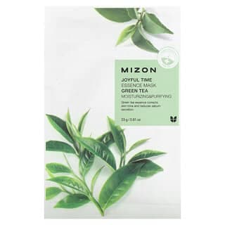 Mizon, 快樂時光精華美容面膜,綠茶,1 片,0.81 盎司(23 克)