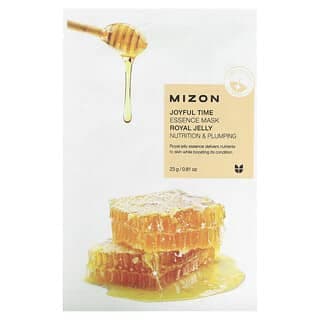 Mizon, 快樂時光精華美容面膜,蜂統領漿,1 片,0.81 盎司(23 克)