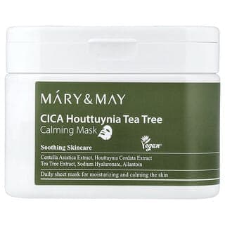 Mary & May, 積雪草魚腥草茶樹舒緩美容面膜,30 片,14.1 盎司(400 克)