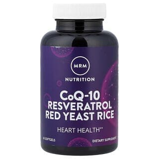 MRM Nutrition, 輔酶 Q-10,白藜蘆醇,紅曲米,60 粒軟膠囊