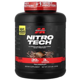 MuscleTech, Nitro Tech® 乳清蛋白,牛奶巧克力味,4 磅(1.81 千克)