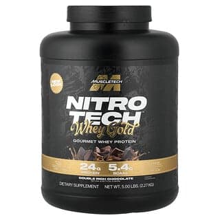 MuscleTech, Nitro-Tech ,全乳清黃金,雙重濃郁巧克力,5 磅(2.27 千克)