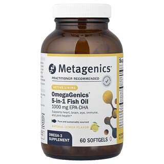 Metagenics, OmegaGenics® 魚油 EPA-DHA,天然檸檬味,1000 毫克,60 粒軟膠囊