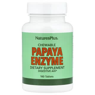 NaturesPlus, 可咀嚼的木瓜酶補劑,180 片