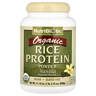 NutriBiotic, 有機大米蛋白質粉,香草味,1 磅 5.16 盎司(600 克)