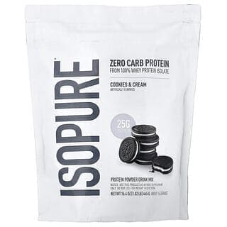 Isopure, 零碳水化合物蛋白質粉,曲奇乳油味,1.02 磅(465 克)
