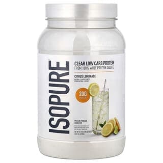 Isopure, 透明低碳水化合物蛋白質粉,柑橘檸檬水味,1.98 磅(900 克)