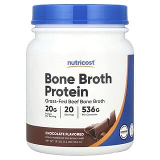 Nutricost, 骨湯蛋白質,巧克力味,1.2 磅(536 克)