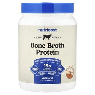 Nutricost, 骨湯蛋白質,原味,14.3 盎司(400 克)