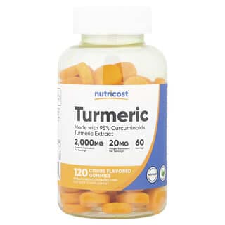 Nutricost, 薑黃軟糖,柑橘味,120 粒