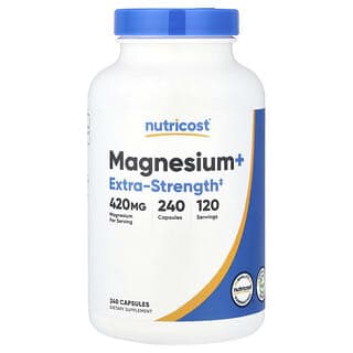 Nutricost, 鎂+,240 粒膠囊(每粒膠囊 210 毫克)