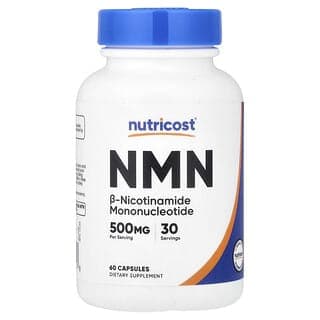 Nutricost, NMN,500 毫克,60 粒膠囊(每粒膠囊 250 毫克)