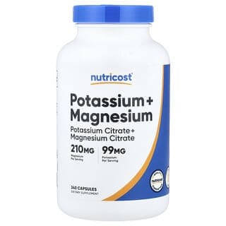 Nutricost, 鉀 + 鎂,240 粒膠囊