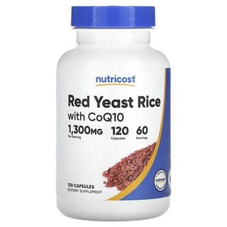 Nutricost, 富含輔酶 Q10 的紅曲米,1300 毫克,120 粒膠囊(每粒膠囊 650 毫克)