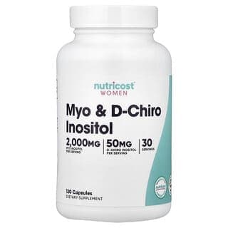 Nutricost, 女性,Myo + D-手性肌醇,120 粒膠囊