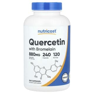 Nutricost, 五羥黃酮與菠蘿蛋白酶組合,880 毫克,240 粒膠囊(每粒膠囊 440 毫克)