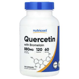 Nutricost, 槲皮素與菠蘿蛋白酶,120 粒膠囊