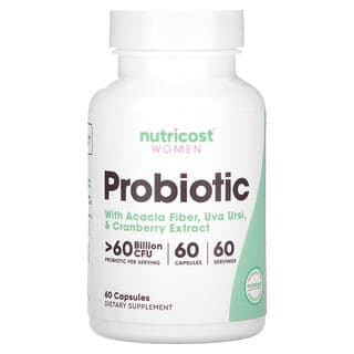 Nutricost, 女性,益生菌,> 600 億 CFU,60 粒膠囊