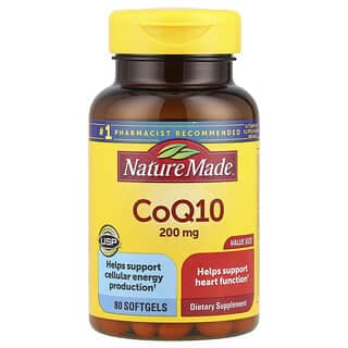 Nature Made, 輔酶 Q10,200 毫克,80 粒軟膠囊