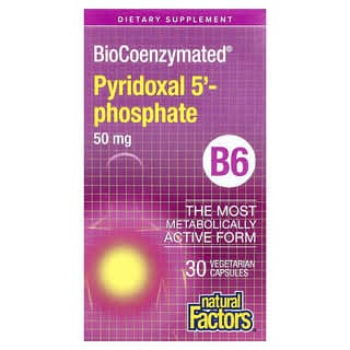 Natural Factors, BioCoenzymated®,B6,5-磷酸吡哆醛,50 毫克,30 粒素食膠囊