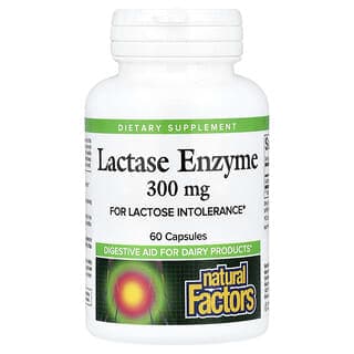 Natural Factors, 乳糖酶,300 毫克,60 粒膠囊