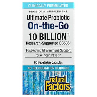 Natural Factors, Travel Biotic,BB536,100 億 CFU,60 粒素食膠囊