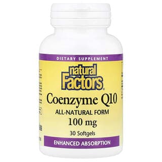 Natural Factors, 輔酶 Q10,100 毫克,30 粒軟膠囊