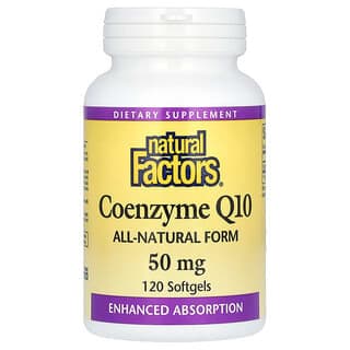 Natural Factors, 輔酶 Q10,50 毫克,120 粒軟凝膠