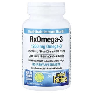 Natural Factors, RxOmega-3,60 粒軟膠囊(每粒軟膠囊 630 毫克)