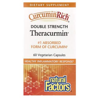 Natural Factors, CurcuminRich®,雙倍功效 Theracurmin®,60 毫克,60 粒素食膠囊