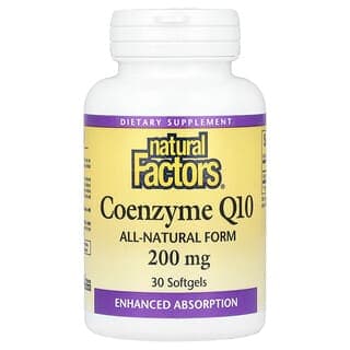 Natural Factors, 輔酶 Q10,200 毫克,30 粒軟凝膠