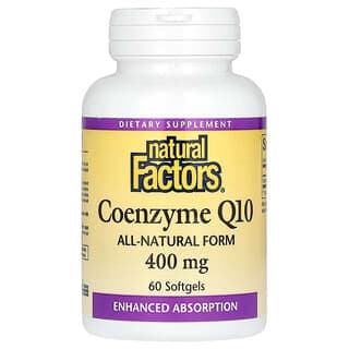 Natural Factors, 輔酶Q10,400毫克,60粒軟膠囊