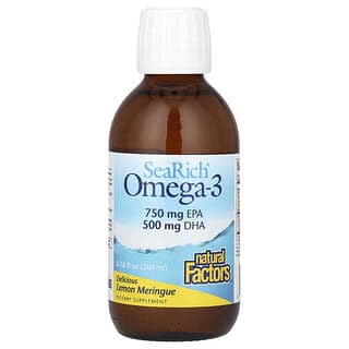 Natural Factors, SeaRich,奧米加3,檸檬調合蛋白,6.76液量盎司(200毫升)