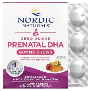 Nordic Naturals, 產前 DHA 軟糖,草莓橙子味,27 片軟咀嚼片