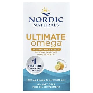 Nordic Naturals, Ultimate Omega®,檸檬味,60 粒軟膠囊(每粒軟膠囊 640 毫克)