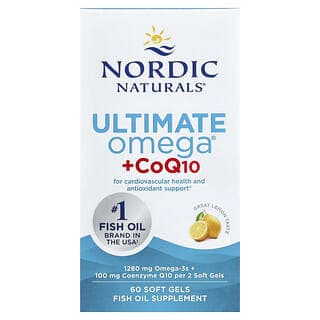 Nordic Naturals, Ultimate Omega® + 輔酶 Q10,檸檬味,60 粒軟膠囊