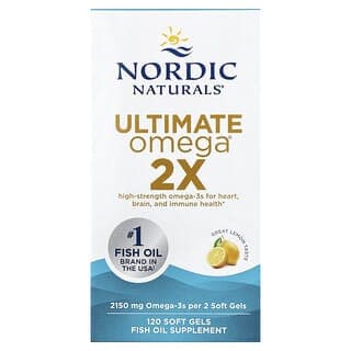Nordic Naturals, Ultimate Omega® 2X,檸檬味,120 粒軟膠囊(每粒 1,075 毫克)