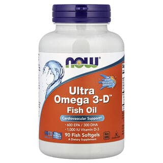 NOW Foods, Ultra Omega 3-D™ 魚油,90 粒魚軟膠囊